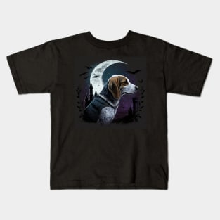 Beagle And The Moon Kids T-Shirt